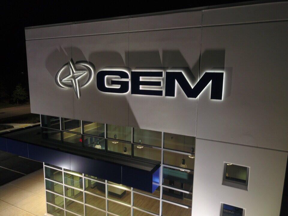 Reverse-lit halo channel letters Jacksonville