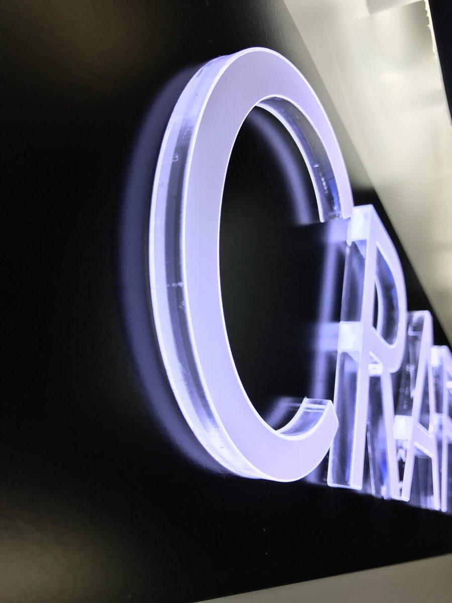 Illuminated storefront sign channel letters Jacksonville