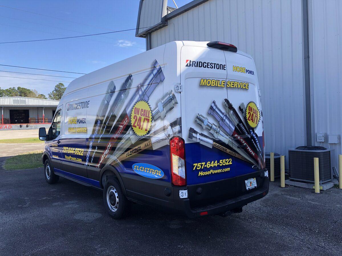 Mercedes Sprinter van wrap for Bridgestone HosePower by CG Signs
