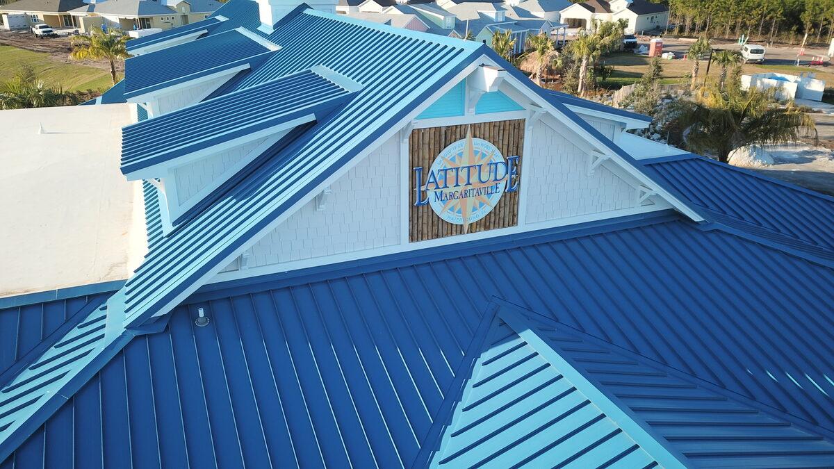Layered PVC Latitude Margaritaville sign for the Sales Center in Watersound, FL — by CG Signs