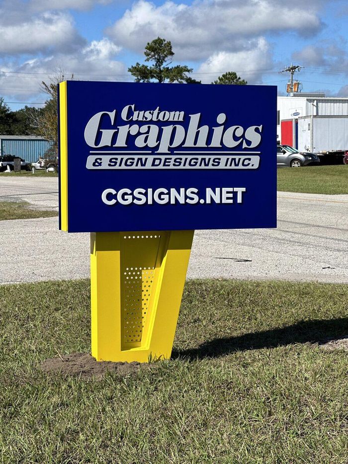 Custom monument sign fabricated and installed by CG Signs in Orange Park, FL