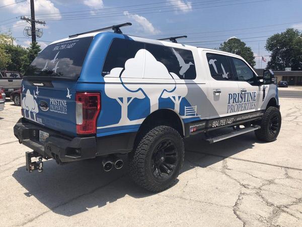 Custom wrap on a Ford F-250 — Custom Graphics & Sign Designs, Jacksonville FL