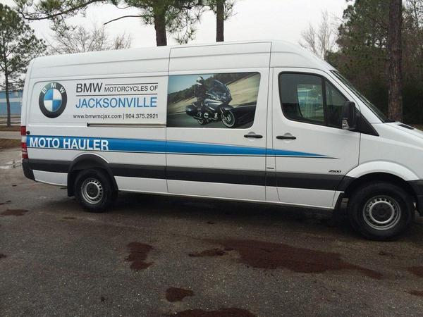 Custom graphics and stripe for Mercedes Sprinter Van — Custom Graphics & Sign Designs, Jacksonville FL