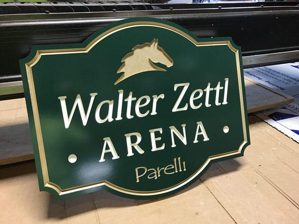 CNC Engraved painted PVC panel sign — Custom Graphics & Sign Designs, Orange Park FL