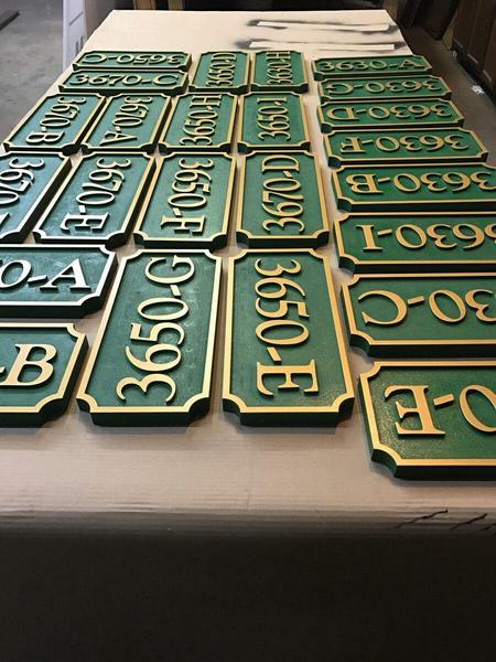 Multiple HDU address panels with painted finish — Custom Graphics & Sign Designs, Orange Park FL