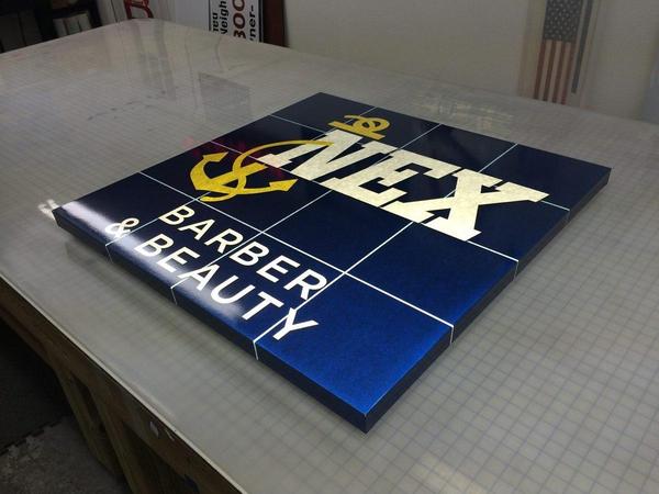 ACM Pan Sign with Printed Reflective graphics for NEX — Custom Graphics & Sign Designs