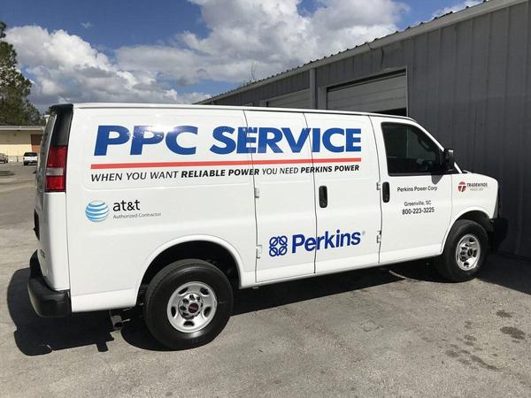 Chevy Express Van Graphics for PPC Service — Custom Graphics & Sign Designs, Jacksonville FL