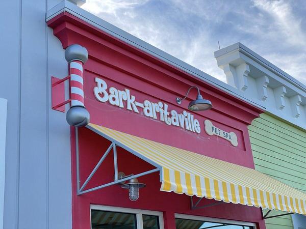 Custom HDU Sculpture Dogbone Barber Pole, HDU Dimensional Letters, Fabric Awning — Custom Graphics & Sign Designs, Orange Park FL