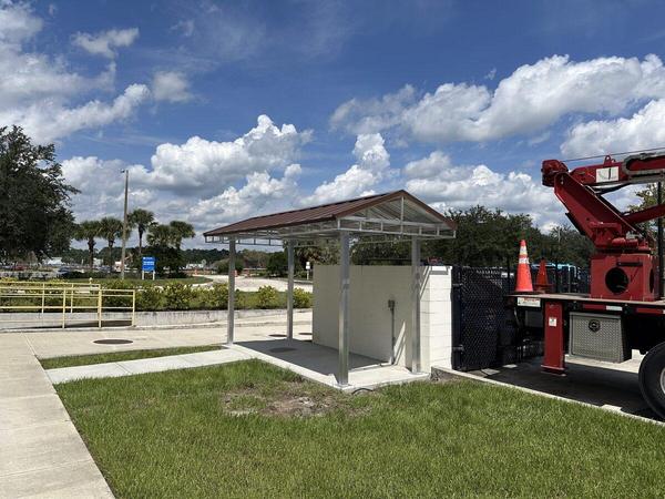 Custom Aluminum freestanding canopy for fuel tank — Custom Graphics & Sign Designs, Northeast Florida