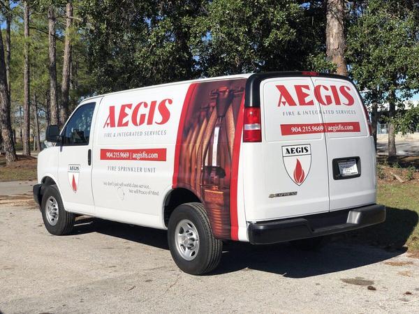 Chevy Express partial wrap — Custom Graphics & Sign Designs, Jacksonville FL