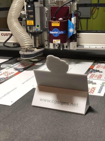 Custom printed and cut coroplast table signs — Custom Graphics & Sign Designs, Orange Park FL