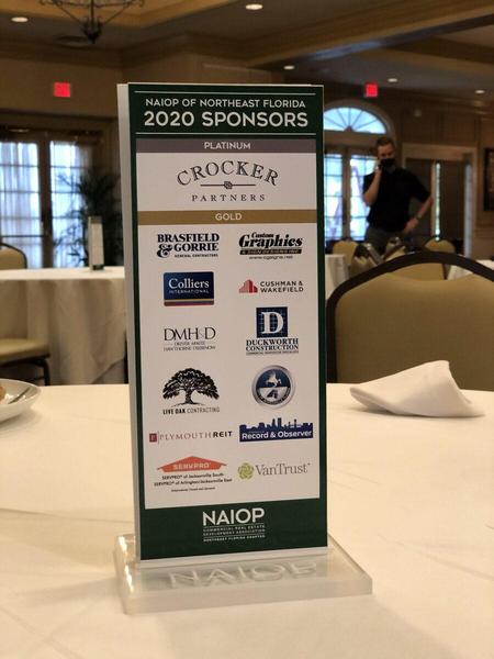 NAIOP PVC Table Signs with Acrylic Base — Custom Graphics & Sign Designs, Orange Park FL