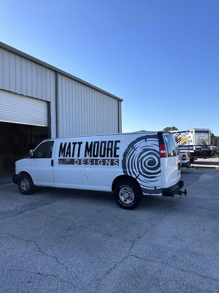 Spot Graphics on Chevy Express Van — Custom Graphics & Sign Designs, Jacksonville FL