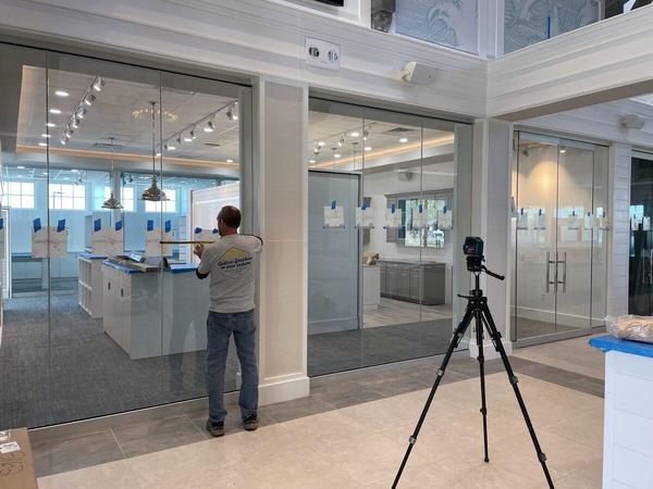 Custom 3M Etched Film on Interior Windows — Custom Graphics & Sign Designs, Orange Park FL