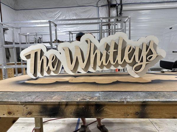 CNC Router Cut Wooden Name Sign — Custom Graphics & Sign Designs, Orange Park FL