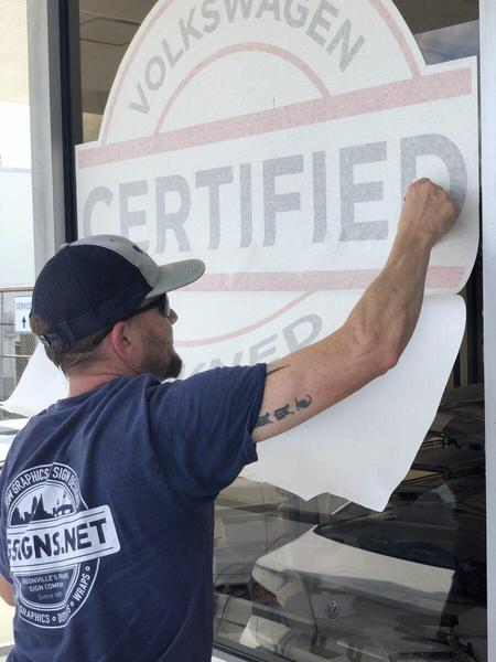 Installation of Window Graphics — Custom Graphics & Sign Designs, Orange Park FL