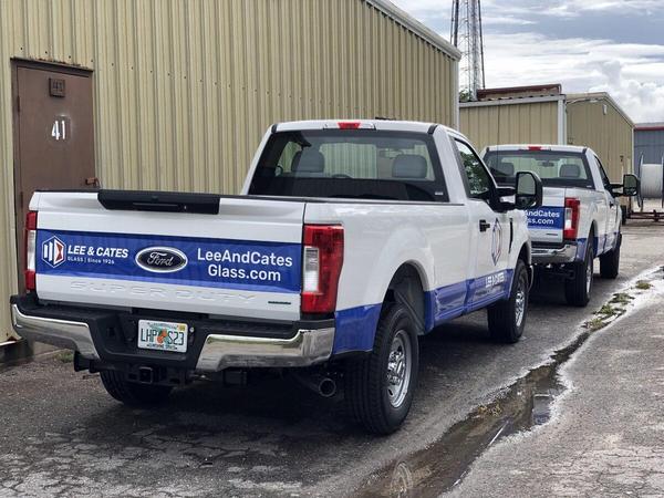 Fleet Graphics for Lee and Cates Glass — Custom Graphics & Sign Designs